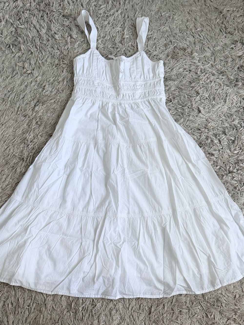 Aritzia Martine Poplin Midi Dress - White